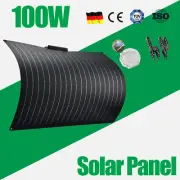 100W Flexible Solar Panel 12V Mono Home Caravan Camping Charging Battery 100Watt