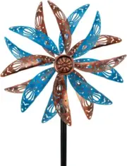 Metal Wind Spinner Hollow Pattern Wind Mills Kinetic Outdoor Patio Lawn Decor