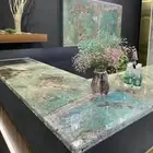 Amazonite Granite Countertop Slab for Kitchen Marble Dining Table Home Interior