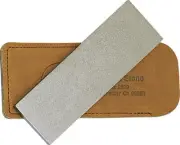 Eze-Lap Diamond Grey Fine Edged Knife Sharpening Stone w/ Pouch L66F
