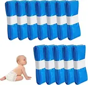 12 Pack 6.5m Diaper Pail Refill Bags Set - Compatible with Tommee Tippee, Angelcare, Munchkin Bins – Holds 270-320 Nappies | Easy Disposal | Strong | Scented (Blue, 12)