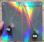 Studio Ghibli Spirited Away Soot Sprite Candy Bling Best Friends Necklace Set
