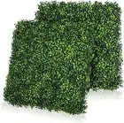 Artificial Boxwood Panels Grass Wall Hedge UV 6pcs 20" X 20" for Fence 4 layers