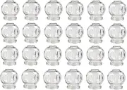Glass Cupping Set (Fire Cupping) (24 Pieces/4.5 cm) Cupping Glasses, Vacuum Massage for Muscle Relaxation and Pain Relief, Therapy Detoxification Alternative Medicine, Glass Cupping Banki