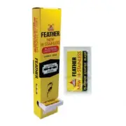 100 Feather Shaving Razor Blades Stainless Double Edge HI-Stainless Japan New