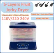 5-Layers Fruit Jerky Dryer Food Dehydrator 345W Home Intelligent Control New