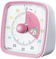 Kids Countdown Timer - 60 Minute Desk Countdown | Classroom Teaching Tool Home Office | Mechanical Countdown Clock | Time Management Magnetic | Silent Study Timer Clock with Rainbow Pattern