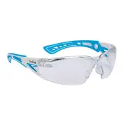 Bolle Rush Plus Safety Glasses for Healthcare Professionals Blue & White