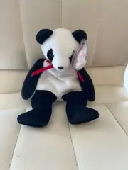 Ty Beanie Babies - Fortune Panda 1997 *RARE, ERRORS* (Retired, Baby) #4196