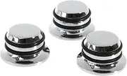 Mikinona Volume Knob for Guitar Bass Hat Metal Volume Control Knob Set Silver Gd114 3 Pieces