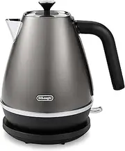[De'Longhi] Distinta Titanium KBIN2001.TB, Electric Kettle, 360° Swivel Base, Water Level Indicator, Cord Storage, Anti-Scale Filter, Detachable lid, 1.7 L, 2000W, Titanium Black