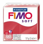 Staedtler Fimo Soft 8020-26 Oven Hardening Modelling Clay 56g - Cherry Red