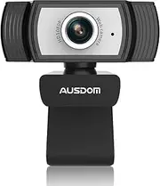 1080P Webcam, AUSDOM AW33 Full HD Web Cam with Built-in Noise Reduction Microphone Stream USB Web Camera for Zoom Meeting, Video Conferencing, Online Work, Home, Office,YouTube, Skype, and Streaming