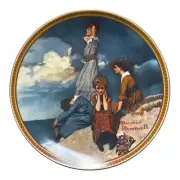 Knowles Norman Rockwell WATING ON THE SHORE Collectors Plate Limited Edition