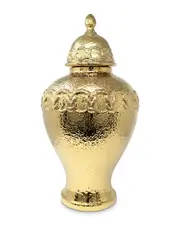 Vivience Gold Ginger Jar with Gold Chain Detail NoSize