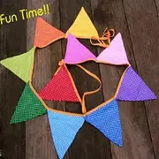 Party Decoration Banner Party Flag Candy Bar Decoration Jute Country Wedding Decoration Bunting Jute Garland Burlap Bunting Banner Hawaii Flags Wedding Disco Bachelorette Party Decor (Color : 07)
