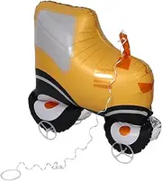 Tractor Balloon Toy For Kids Construction Vehicle Birthday Decoration With Wheel Sliding Inflatable Balloon Decoration Accessory