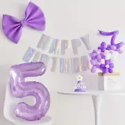 32inch Purple Number 0-9 Foil Balloon Wedding Inflatable Party Decor Supplies x1