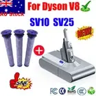 21.6V Battery & Filter For Dyson V8 Absolute V8 Animal Vacuum Cleaner SV10 SV25