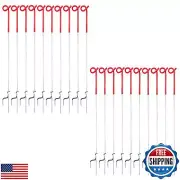 20 Pack 41inch Pig Tail Step-in Fence Posts – Temporary Metal Stakes for Gard