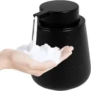 Foaming Black Soap Dispenser Elegant Versatile Ceramic Foam Soap Dispenser Safe Ceramic Dish Liquid Dispensing Container(Black)