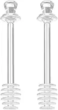 Honey Dipper - Honey Stirrer | 2X Olive Oil Mixing Stirrer | Kitchen Tools Clear Stir Wand for Collecting, Dispensing, Mixing Jam, Beverages, Pot Jar Containers and Other Things Use