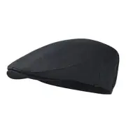 STARANCE Men's Cotton Flat Cap Ivy Gatsby Newsboy Hat Summer 7 1/4 Black