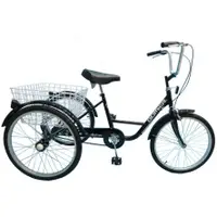 在飛比找蝦皮購物優惠-(免運) GOMIER 20吋三輪車 腳踏車 (黑色) (附