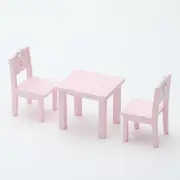 3 Pcs Kids Table Chair Simulation Furniture Mini Chair Toy Children Desk Chair Set Furniture Model Chair Model Toy A Pink