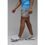Mens Light Grey Man Active Regular Stretch Woven 5inch Short