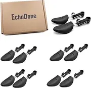[EchoDone] 5 Pairs Plastic Shoe Tree Stretcher Shaper for Women Children Adjustable Length Shoes Boot Holder Shaper Support, Black, Small