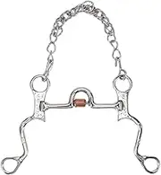 Stainless Steel Horse Mouth Snaffle Bit Durable Anti Equestrian Training Equipment for Horse Riding Safety Control Comfortable Experience 120mm Size