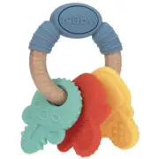 Nuby - Silicone/Wood Teether Keys