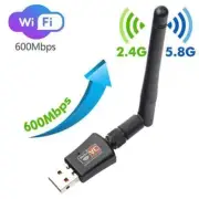 AC600 2.4GHz 5GHz WiFi PC Mini Computer Network Card Receiver 802.11b/n/g/ac