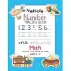 Vehicle Number Tracing Book Math Activity Workbook for Kids Ages 2-5: Trace Numbers, Practice Handwriting and Learning Addition, Subtraction Workbook