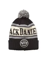 Jack Daniel's Cuffed Knit Beanie with Pom