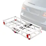 VEVOR 49.4 x 22.4 x 7.1 in Hitch Cargo Carrier, 500lb Capacity Trailer Hitch Mount Aluminum Cargo Basket, Luggage Carrier Rack Fits 2" Hitch Receiver