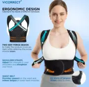 Upper Back Brace Posture Corrector for Women L-XL (35"-43") Adjustable Support