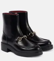 [Gucci] Gucci Horsebit leather ankle boots AU 9.5 black