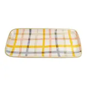 Urban 36cm Ceramic Maldon Check Platter Food Serving Plate