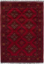 Vintage Hand-Knotted Area Rug 3'5" x 4'10" Traditional Wool Carpet