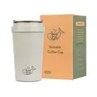 bioGo Rice Husk Fibre BPA-Free Reusable Coffee Cup 350ml - Pastel Gray