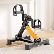 TT-YED Table/Under Table Exercise Bike Pedal Trainer with Display, Adjustable Resistance, Portable Foldable Fitness Bike, Arm Legs Foot Machine