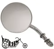 Chrome 4" Round Mirror Fits Big Twin & Sportster models, left or right - 47010