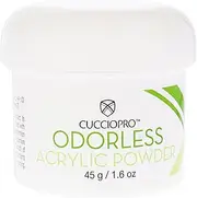 Cuccio Pro Odorless Acrylic Powder - Provides Great Adhesion To The Nail - Easy Application While Giving You Perfect Bubble-Free Clarity - Contains Patented UV Inhibitors - Clear - 45 G