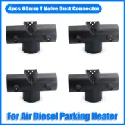 4PC 60MM 2 Valve Adjust Air Diesel Heater T Duct Splitter Pipe Connector #