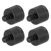 4Pcs Mic Stand Adapter 3/8 Female to M6 Male Thread Screw Adapter Aluminum Alloy