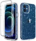 Case Compatible with iPhone 12/12 Pro 6.1" 2020 Glitter Built-in Screen Protecto