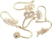 COLLBATH 6pcs Nose Pin Nose Studs Clip Non Piercing Flat Back Jewelry for Women Men