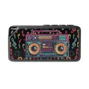 Cute Bluetooth Speaker - retro boombox style- 4.25 in x 2.25 inches